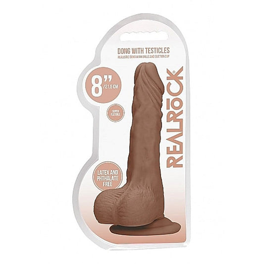 Realrock Skin Dong with Testicles 8 inch