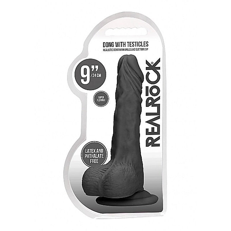 Realrock Skin Dong with Testicles 9 inch by Shots Toys - Realistic Dildos