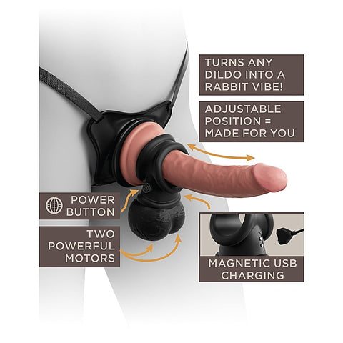 King Cock Elite The Crown Jewels Vibrating Silicone Balls - Ball and Cock Toys