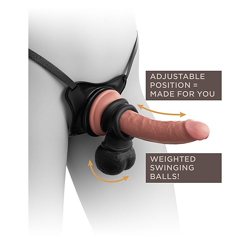 King Cock Elite The Crown Jewels Weighted Silicone Balls - Realistic Dildos