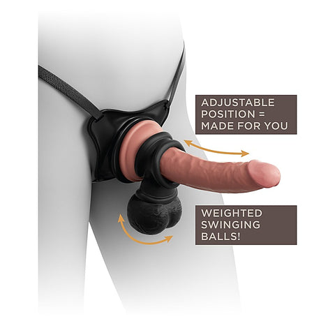 King Cock Elite The Crown Jewels Weighted Silicone Balls - Realistic Dildos