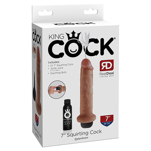 King Cock 7 Inch Realistic Squirting Cock - Realistic Dildos