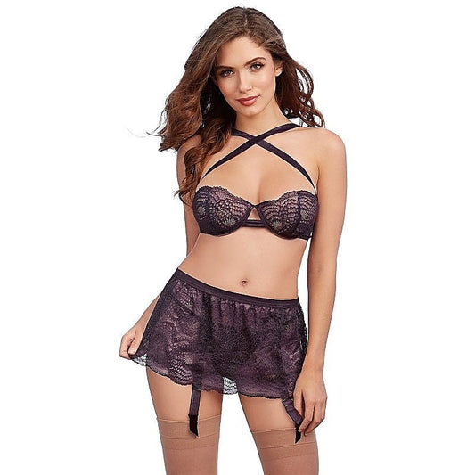 Dreamgirl Stretch Lace 3-Piece Intimacy Ensemble