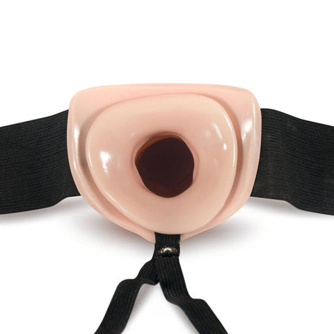 Blush Novelties Dr. Skin Hollow Strap On Dildo Flesh 15.2cm - Strap On Sextoys