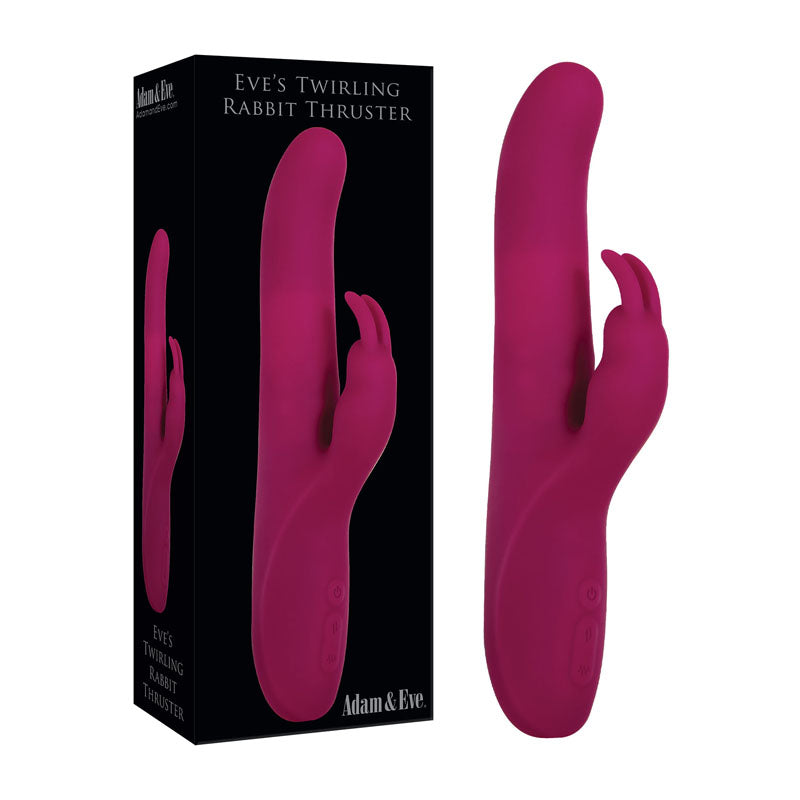 Adam and Eve Eve's Twirling Thrusting Rabbit Vibrator Purple Rabbit Vibrators