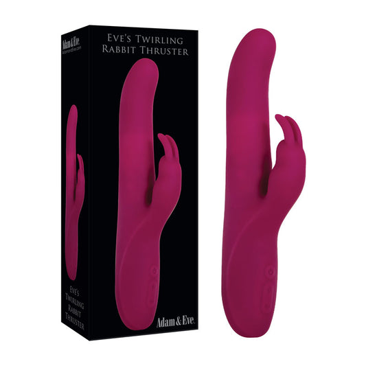 Adam and Eve Eve's Twirling Thrusting Rabbit Vibrator Purple - Rabbit Vibrators