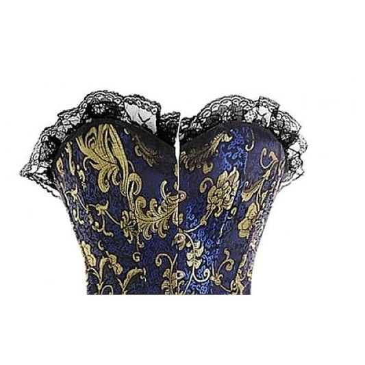 Burlesque Bustier With Lace Trim - Fancy Dress Ups