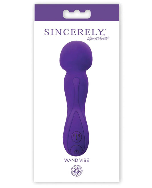 Sincerely Vibrating Body Wand Massager Purple Body Wands