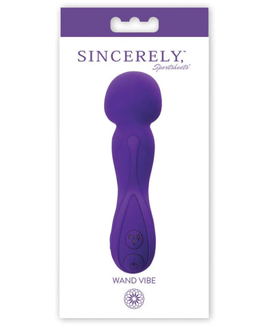Sincerely Vibrating Body Wand Massager Purple - Body Wands