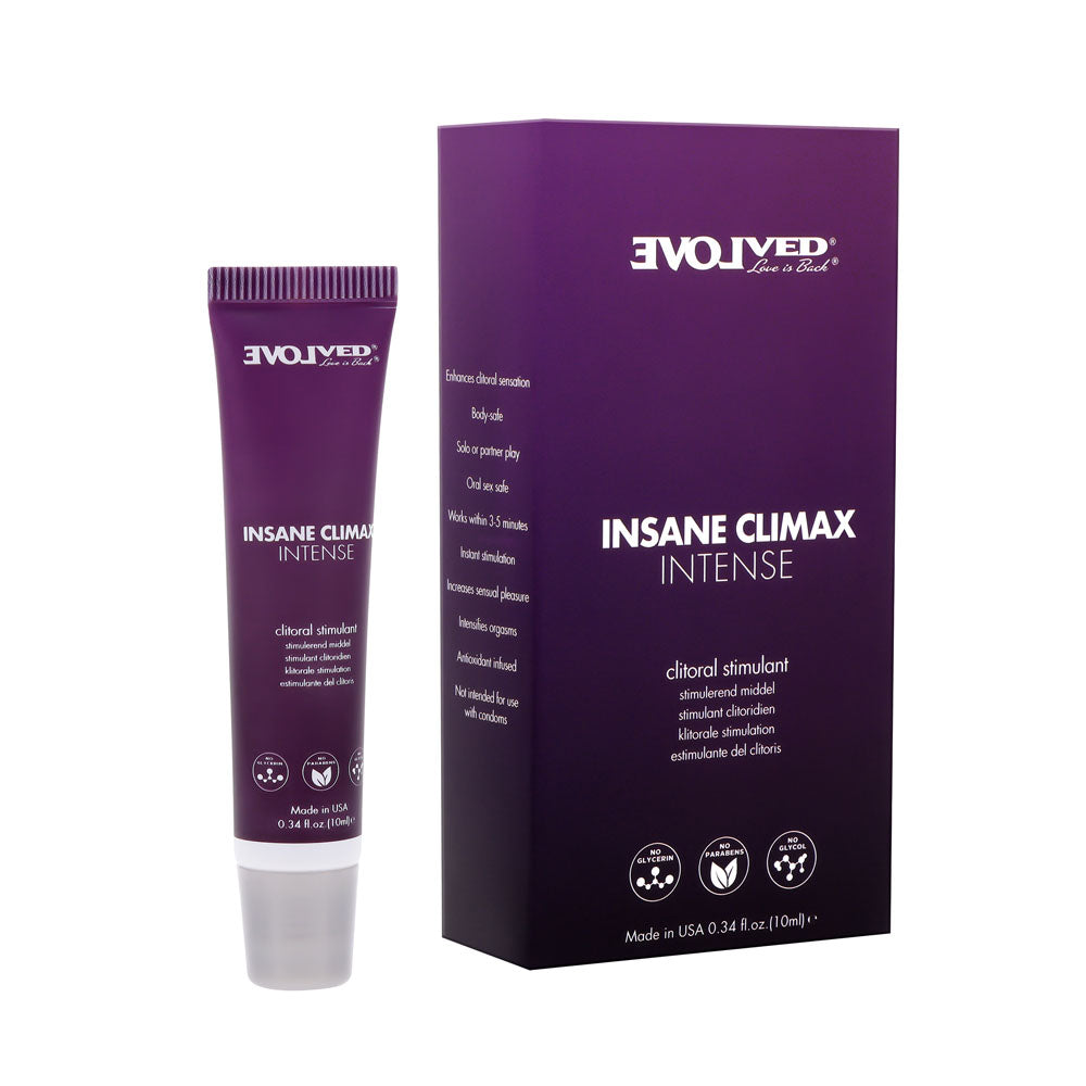 Evolved Insane Climax Intense Clitoral Stimulation Gel 10ml Massage Oils and Lubricants