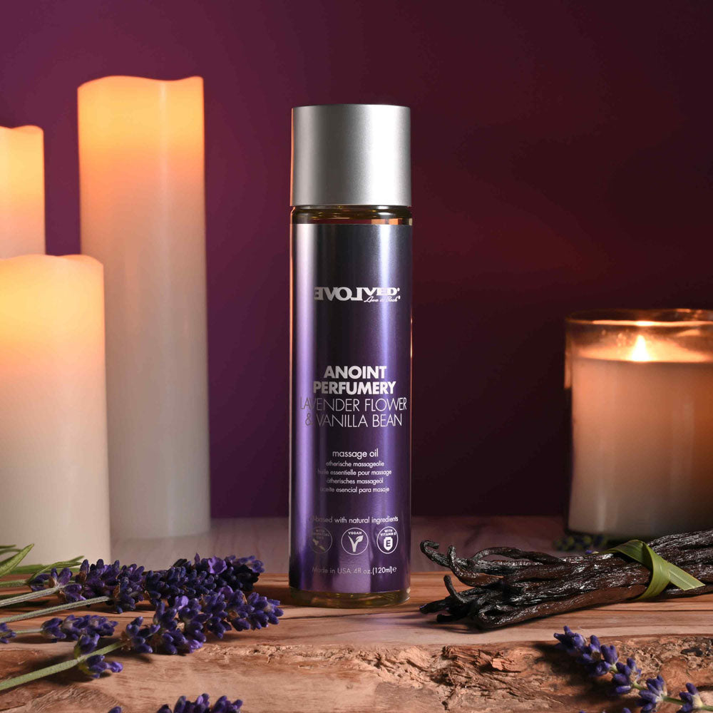 Evolved ANOINT PERFUMERY Lavender Flower & Vanilla Bean Massage Oil 120ml Massage Oils and Lubricants