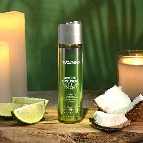 Evolved ANOINT PERFUMERY Lime Infused Coconut Massage Oil 120ml - Massage Oils and Lubricants