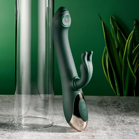 Evolved RABBIT TAP TAP Vibrating Rabbit Massager Green - Rabbit Vibrators
