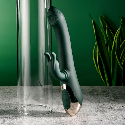 Evolved RABBIT TAP TAP Vibrating Rabbit Massager Green - Rabbit Vibrators