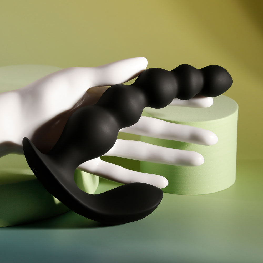 Evolved BEAD ME UP Remote Control Vibrating Anal Beads Black Anal Beads and Balls