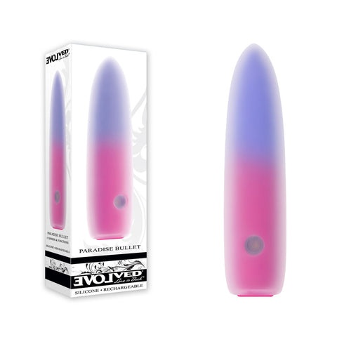 Evolved PARADISE Rechargeable Bullet Vibe Pink/Purple - Bullet Vibrators