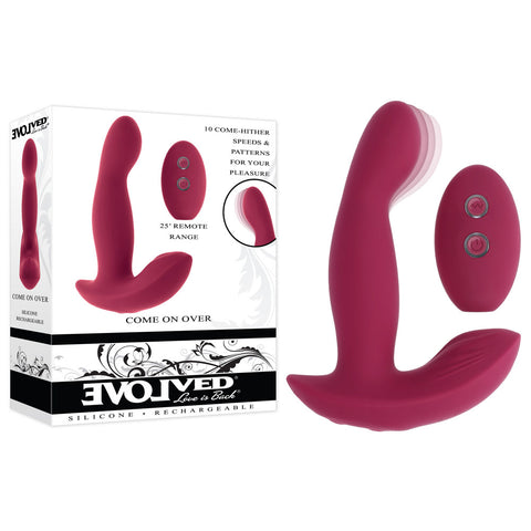 Evolved COME ON OVER G-Spot Vibrator Burgundy Red - G-Spot Vibrators