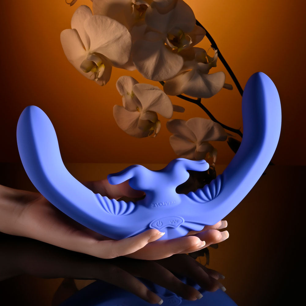 Evolved LOVEBIRDS Double Ended Rabbit Vibrator Purple Rabbit Vibrators