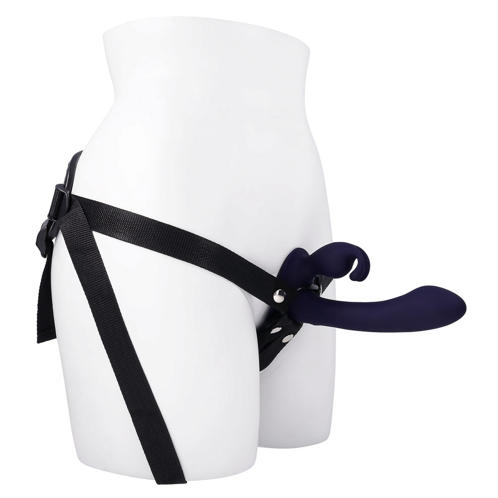 Evolved GIVING VIBES Rechargeable Vibrating Strap-On Black Strap On Sextoys
