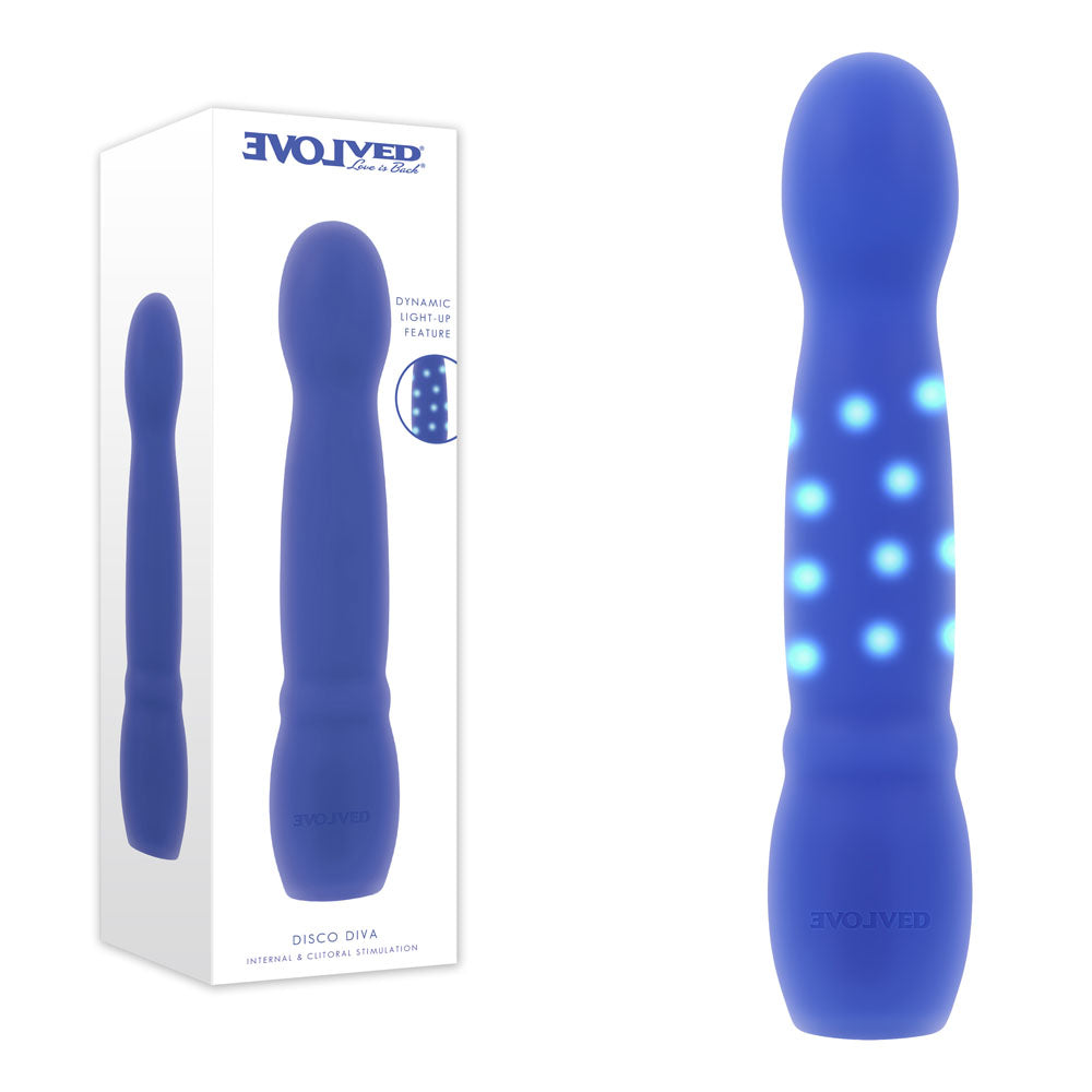 Evolved DISCO DIVA USB Rechargeable Light Up Vibrator Personal Massagers