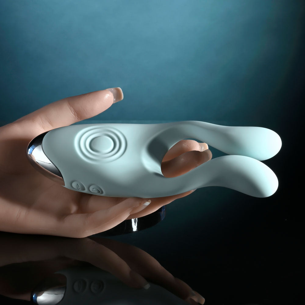 Evolved COUPLES THERAPY Rechargeable Couples Vibrator Teal Sex Toys For Couples