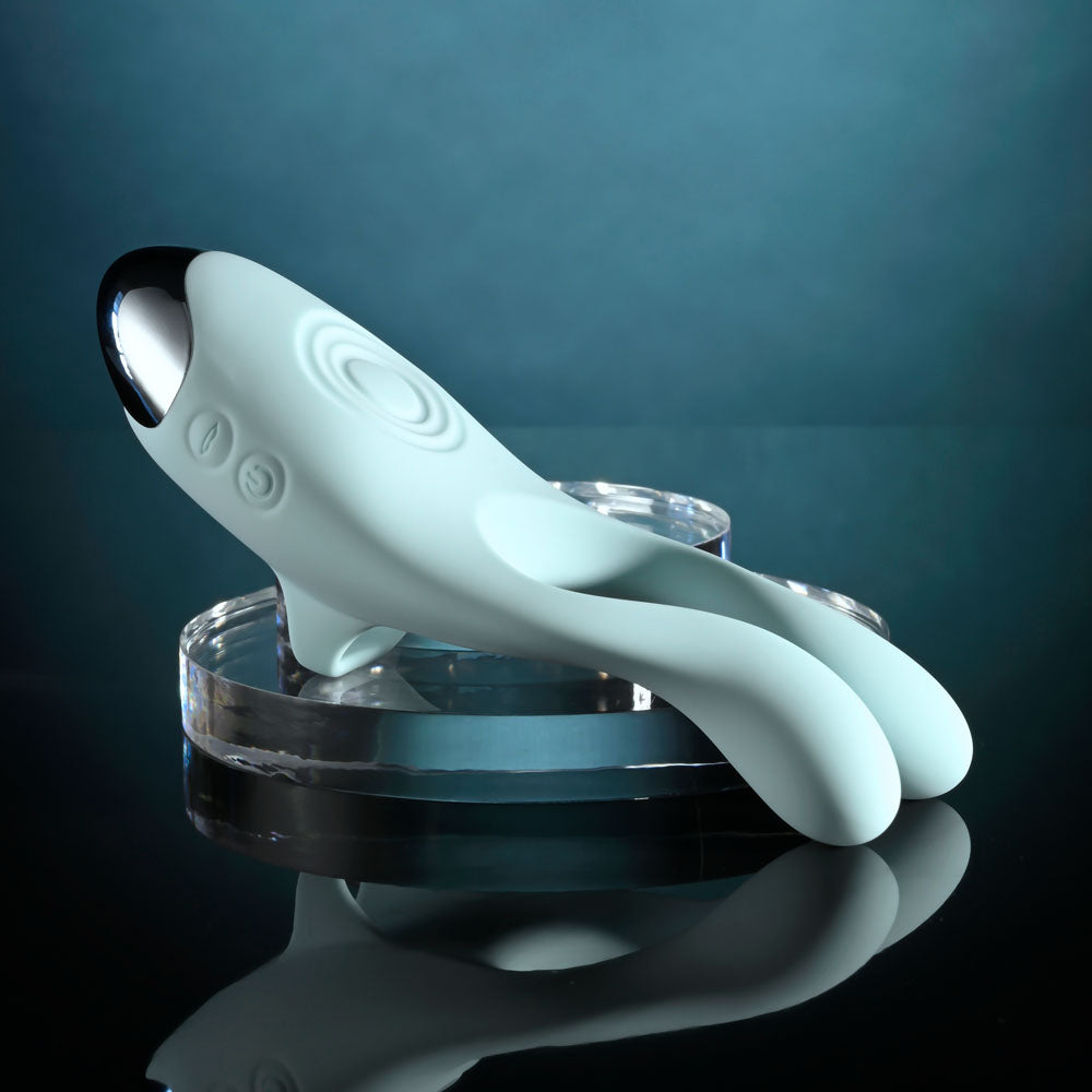 Evolved COUPLES THERAPY Rechargeable Couples Vibrator Teal Sex Toys For Couples