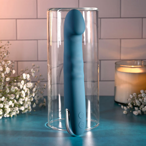 Evolved QUEEN OF ALL TRADES Thrusting Dildo Vibrator Blue - Vibrating Dildos