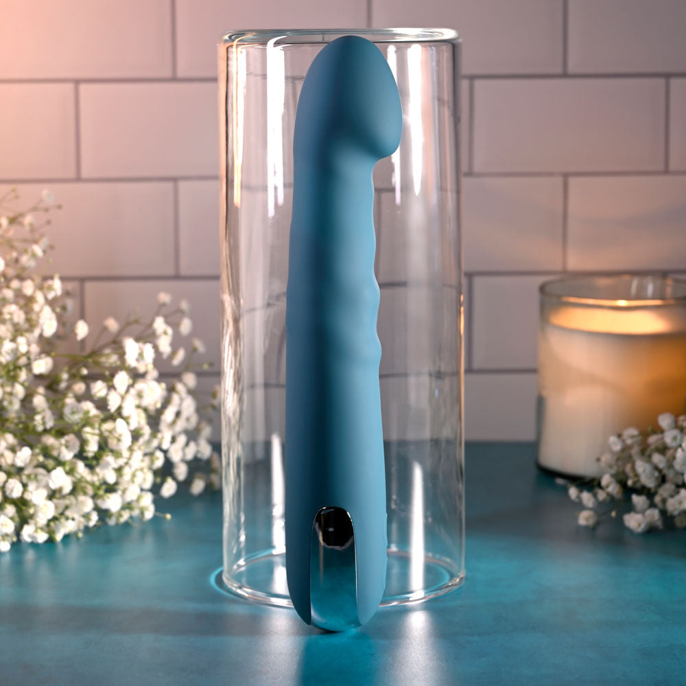 Evolved QUEEN OF ALL TRADES Thrusting Dildo Vibrator Blue Vibrating Dildos