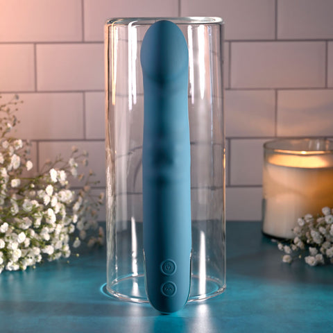 Evolved QUEEN OF ALL TRADES Thrusting Dildo Vibrator Blue - Vibrating Dildos