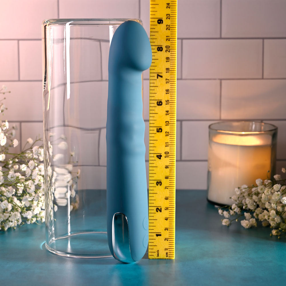 Evolved QUEEN OF ALL TRADES Thrusting Dildo Vibrator Blue Vibrating Dildos