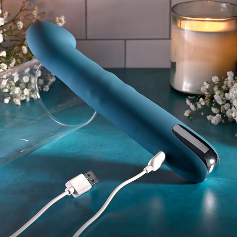 Evolved QUEEN OF ALL TRADES Thrusting Dildo Vibrator Blue - Vibrating Dildos