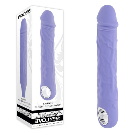 Evolved LARGE PURPLE FANTASY USB Rechargeable Vibrator - G-Spot Vibrators