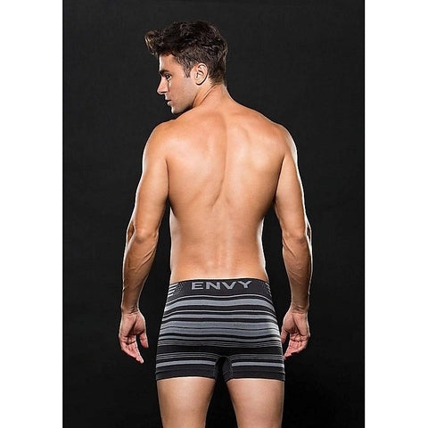 Envy Seamless Trunk Grey Stripes with Logo M/L - Jocks and G-Strings