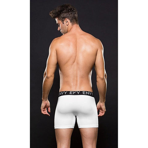 Envy Micro LowRise Logo Elastic Boxer White - Jocks and G-Strings