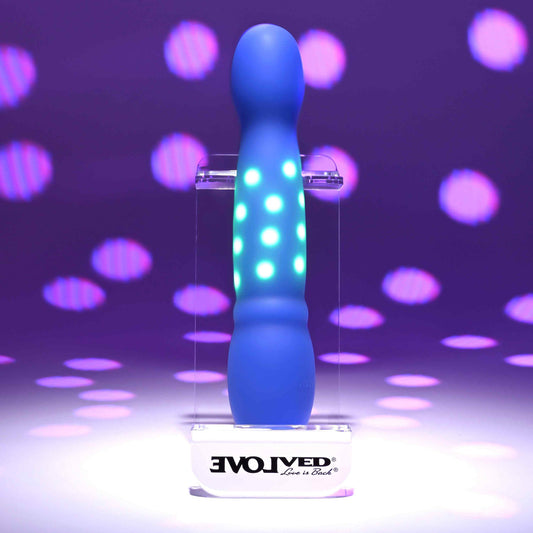 Evolved DISCO DIVA USB Rechargeable Light Up Vibrator Blue Personal Massagers
