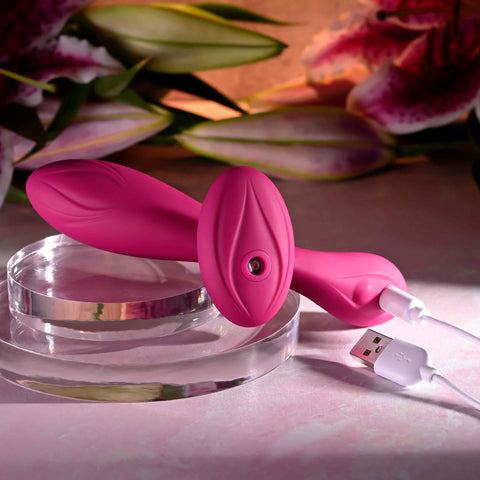 Evolved CHERRY POSE Flexible & Posable Vibrator with Remote - G-Spot Vibrators