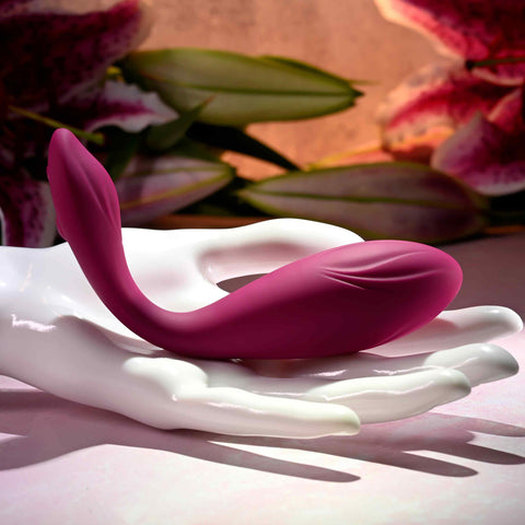 Evolved CHERRY POSE Flexible & Posable Vibrator with Remote - G-Spot Vibrators