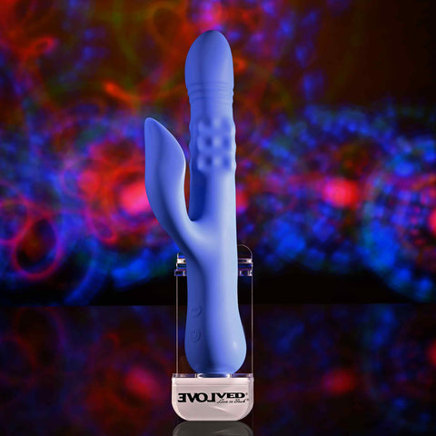 Evolved POP GOES THE O Thrusting & Bulging Rabbit Vibrator - Rabbit Vibrators
