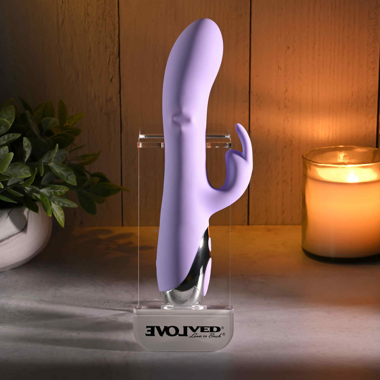 Evolved SPINDERELLA USB Rechargeable Rabbit Vibrator Purple Rabbit Vibrators