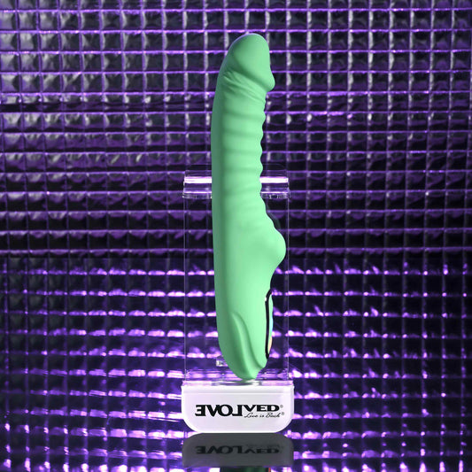 Evolved FULL THROTTLE USB Rechargeable G-spot Vibrator Green G-Spot Vibrators