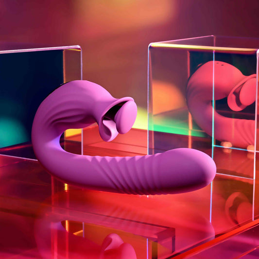 Evolved DEEP ECSTASY Thrusting and Tapping Clitoral Vibrator Clit Ticklers and Pulsators