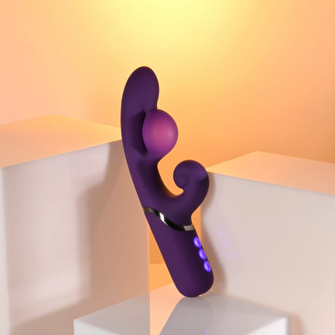 Evolved PLEASURE PUFF Rechargeable Inflatable Rabbit Vibe - Rabbit Vibrators