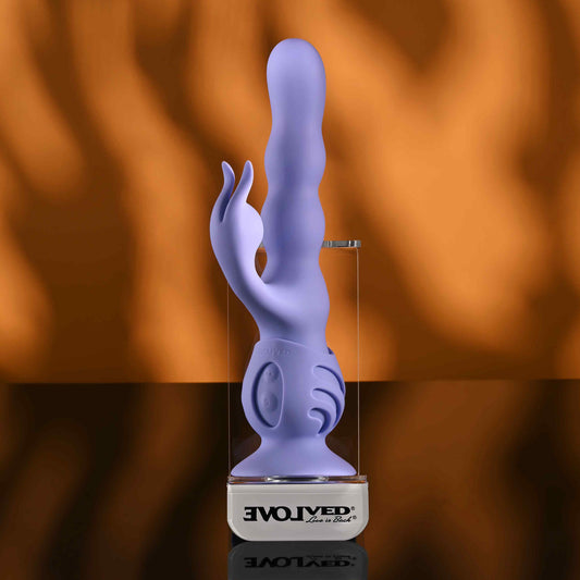 Evolved WIGGLY BUNNY Rabbit Vibrator with Suction Base - Rabbit Vibrators