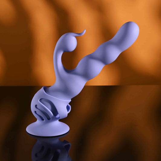 Evolved WIGGLY BUNNY Rabbit Vibrator with Suction Base - Rabbit Vibrators