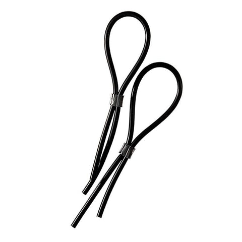 Rubber Adjustable Cock and Scrotal Loops by Electrastim - Electro Sex