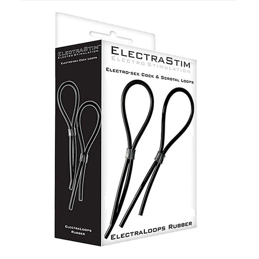 ElectraStim Rubber Adjustable Cock and Scrotal Loops - Electro Sex