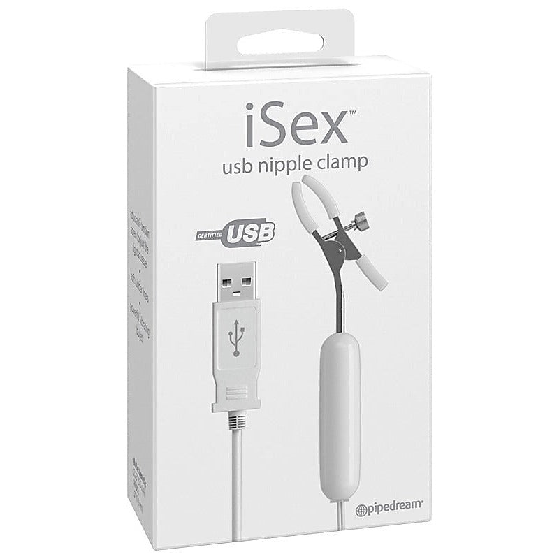 iSex USB Rechargeable Vibrating Nipple Clamp by Pipedream - Breast and Nipple Toys