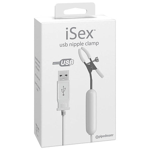 iSex USB Rechargeable Vibrating Nipple Clamp by Pipedream - Breast and Nipple Toys