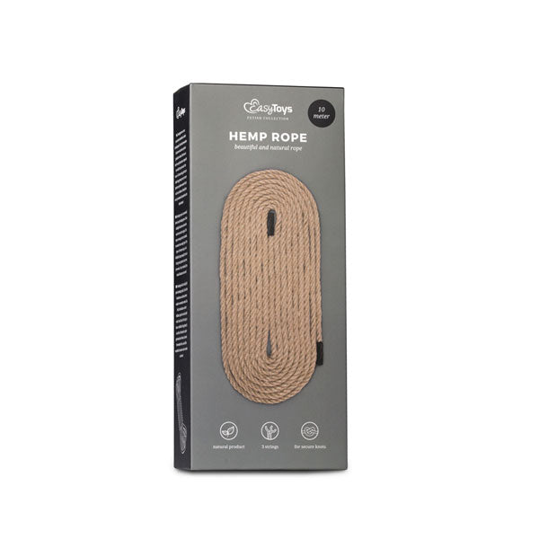 Sacandal Easytoys Fetish Hemp Rope Natural 10m Cuffs and Restraints