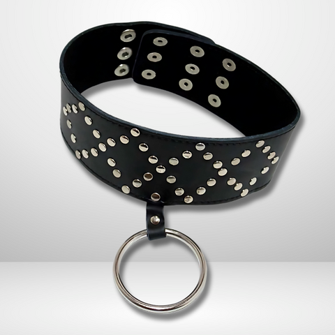 Submissive Allure - Wyred Slave Studded Posture Collar by BDStyle - Collars and Leads